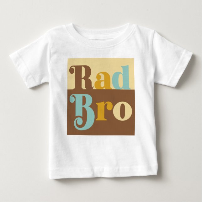 Camiseta Para Bebê Rad Bro Big Brother Criança T-Shirt (Frente)