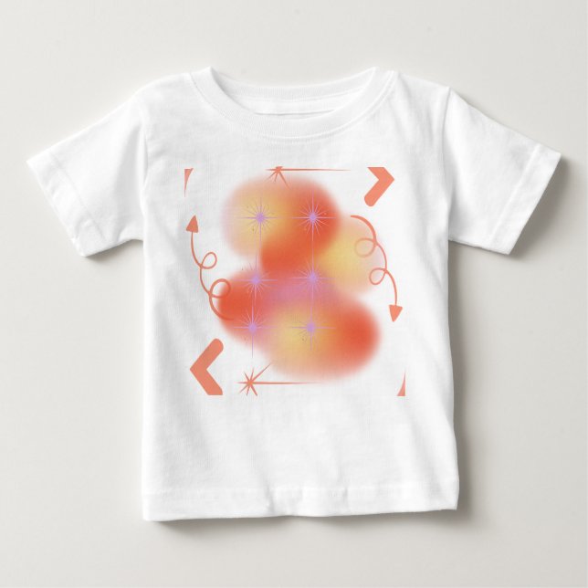 Camiseta Para Bebê Radiant Starburst Abstract Design (Frente)
