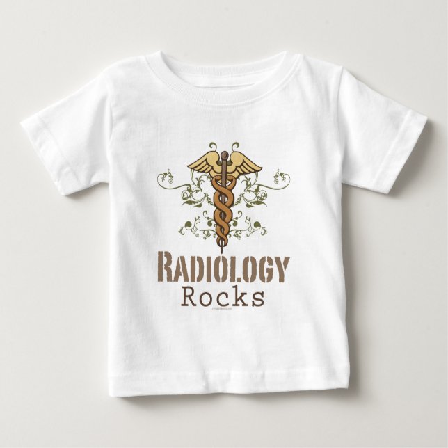 Camiseta Para Bebê Radiologia Rocks Radiologia Criança Longa Folha (Frente)