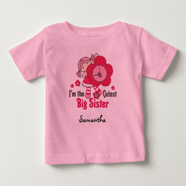 Camiseta Para Bebê Rag Doll Personalizável Mais Irmã (Frente)