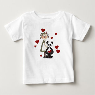 Camiseta Para Bebê Ragdoll e namorados da panda