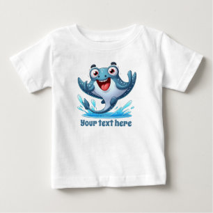 Camiseta Para Bebê Rai stingray de praia unissex legal adicione texto