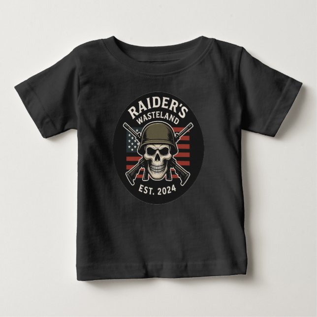 Camiseta Para Bebê Raider’s Wasteland Official Logo Baby T-Shirt (Frente)