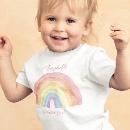 Camiseta Para Bebê Rainbow Girl