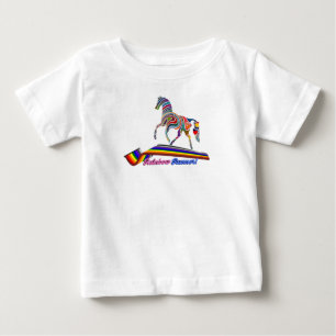 Camiseta Para Bebê Rainbow Runner