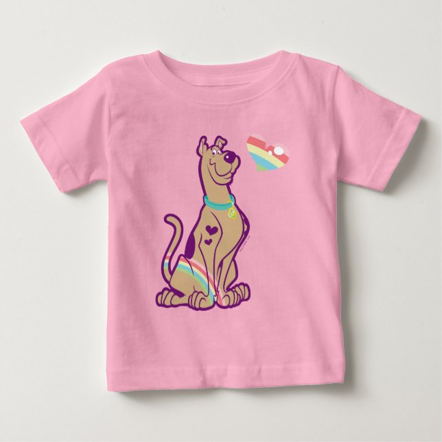 Camiseta Para Bebê Rainbow Scooby-Doo (Frente)