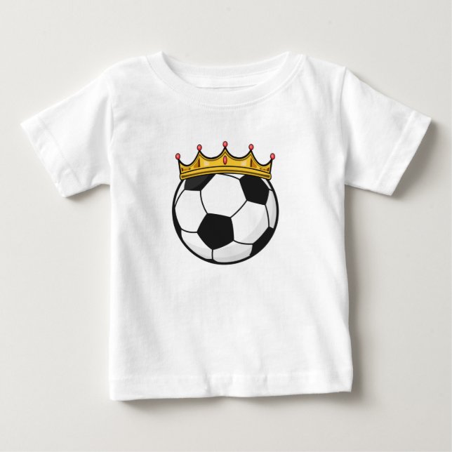 Camiseta Para Bebê Rainha Coroa do Futebol (Frente)