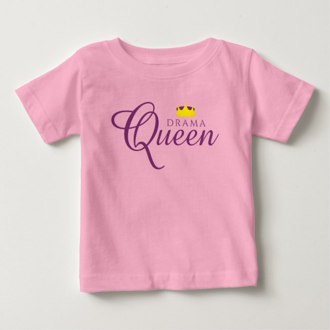 Camiseta Para Bebê Rainha da Comédia com Coroa Real (Frente)