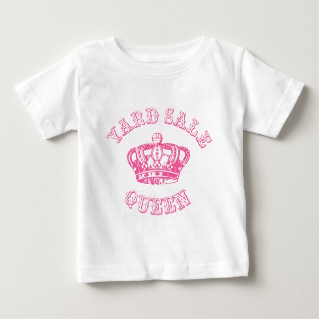 Camiseta Para Bebê Rainha da venda de jardim (Frente)