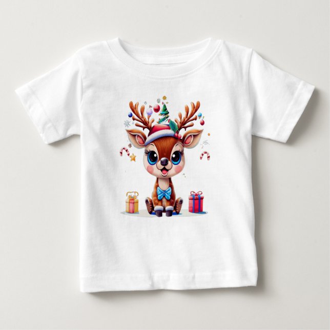 Camiseta Para Bebê Rainha de Natal (Frente)