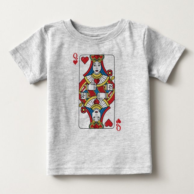 Camiseta Para Bebê Rainha dos Corações (Frente)