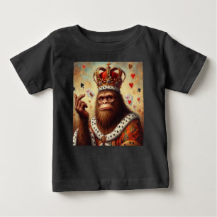 Camiseta Para Bebê Rainha dos Corações Bigfoot