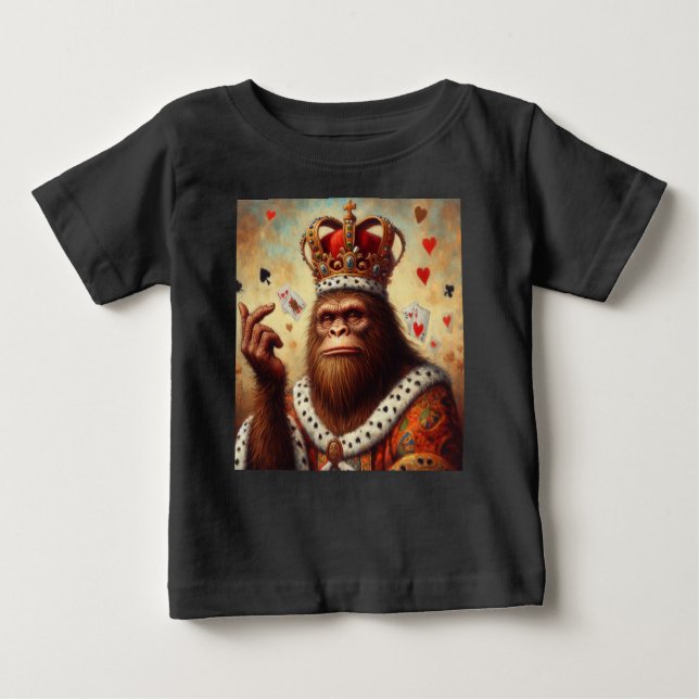Camiseta Para Bebê Rainha dos Corações Bigfoot (Frente)