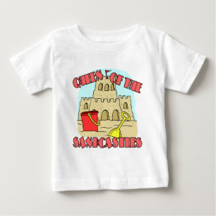 Camiseta Para Bebê Rainha Dos Sandcastles