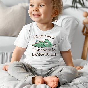 Camiseta Para Bebê Rainha Dramática Bebê Dragão Fofo