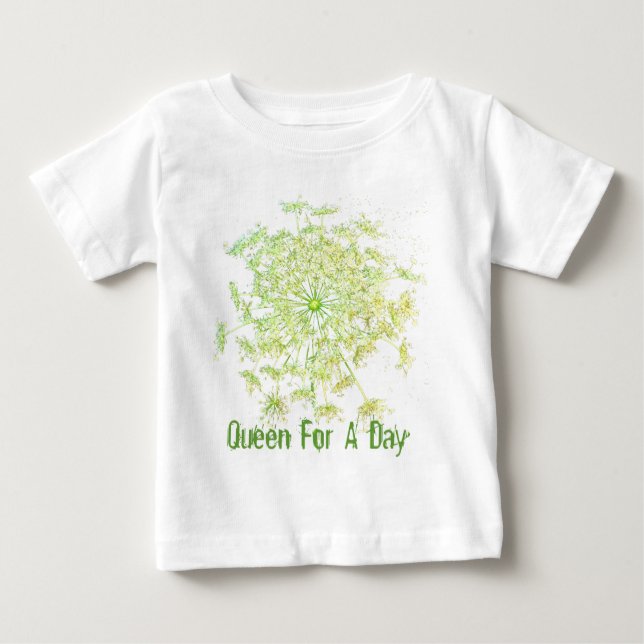 Camiseta Para Bebê Rainha Por Um Dia (Frente)