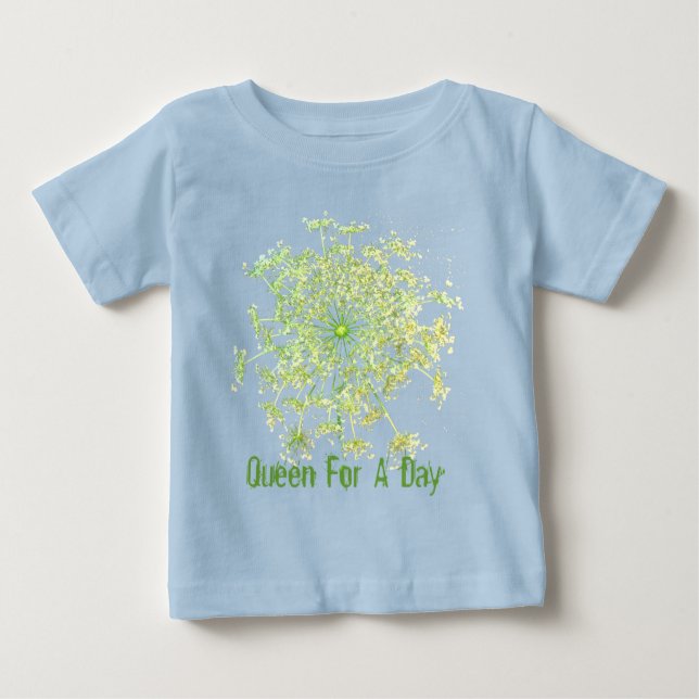 Camiseta Para Bebê Rainha Por Um Dia (Frente)
