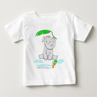 Camiseta Para Bebê Rainy Day Elephant