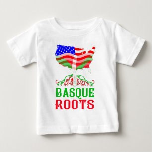 Camiseta Para Bebê Raízes Americanas Bascas