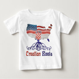 Camiseta Para Bebê Raizes croatas americanas