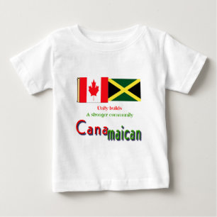 Camiseta Para Bebê raízes jamaicanas-canadianas