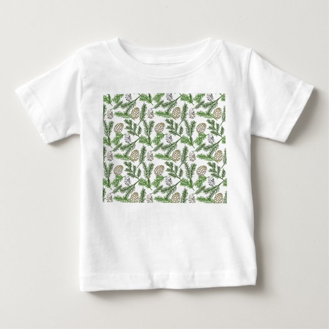 Camiseta Para Bebê Ramos de Pinheiro (Frente)
