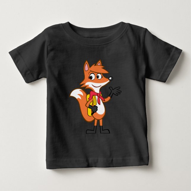 Camiseta Para Bebê Ranger Rick | Scarlett Fox Waving (Frente)