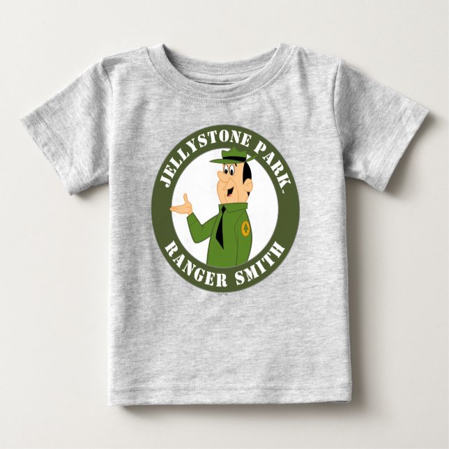 Camiseta Para Bebê Ranger Smith Retrato de Jellystone (Frente)