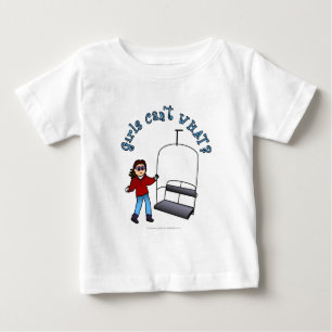 Camiseta Para Bebê Rapariga de Esqui