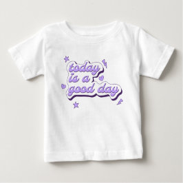 Camiseta Para Bebê Rapariga Estrelas Corações Raios Raios Roxo