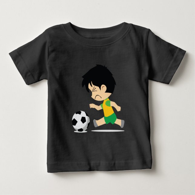 Camiseta Para Bebê Rapaz do futebol (Frente)