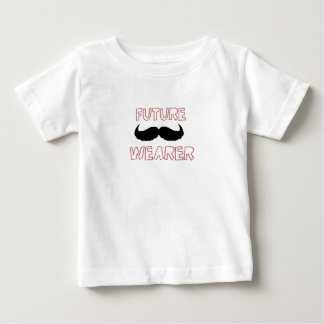 Camiseta Para Bebê Rapaz do futuro bigode
