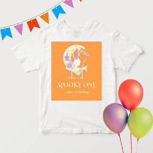Camiseta Para Bebê Rapaz Spooky Um primeiro aniversario de Dia das Br