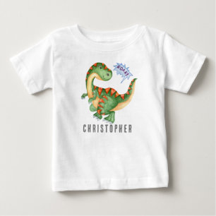 Camiseta Para Bebê Rapazes Verdes Rajos