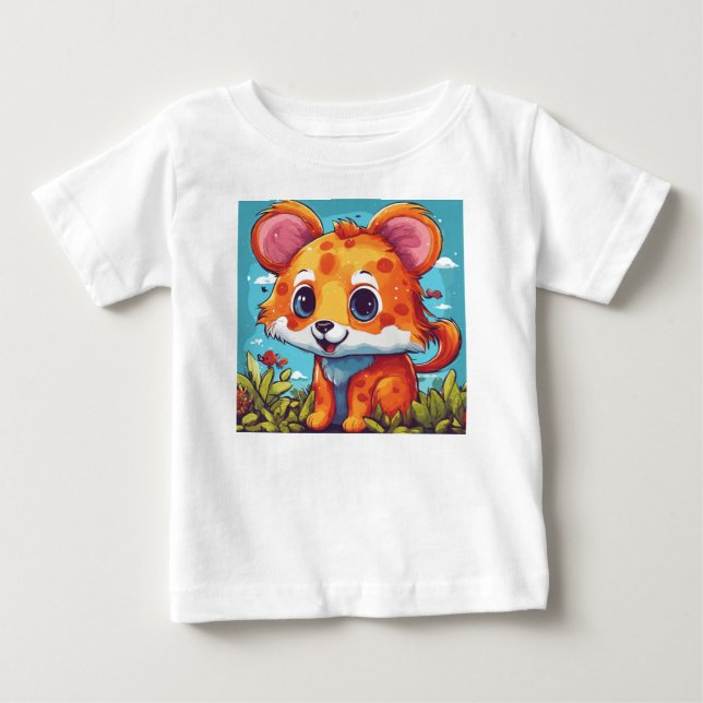 Camiseta Para Bebê Raposa (Frente)