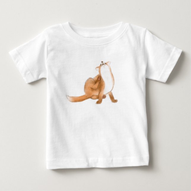 Camiseta Para Bebê Raposa (Frente)