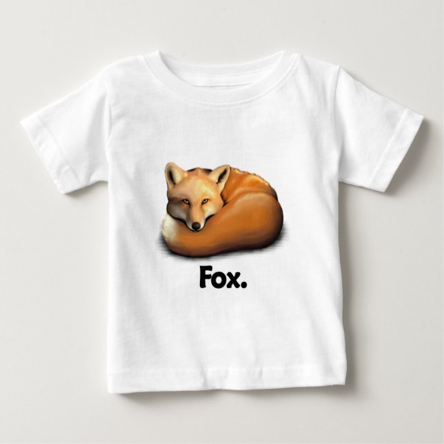 Camiseta Para Bebê Raposa. (Frente)