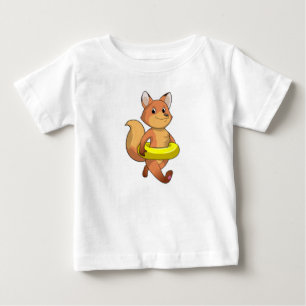 Camiseta Para Bebê Raposa com Lifebuoy