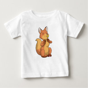 Camiseta Para Bebê Raposa com pirulito