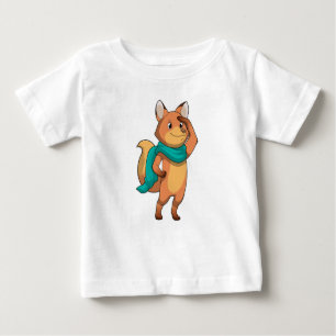 Camiseta Para Bebê Raposa com Scarf