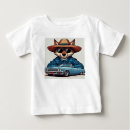 Camiseta Para Bebê Raposa Lowrider