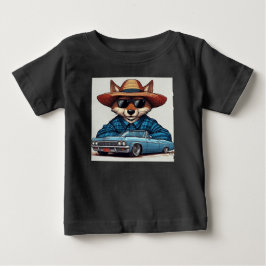 Camiseta Para Bebê Raposa Lowrider