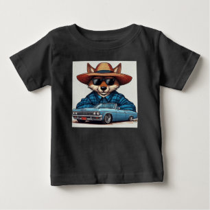 Camiseta Para Bebê Raposa Lowrider