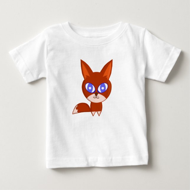 Camiseta Para Bebê Raposa Pequena (Frente)