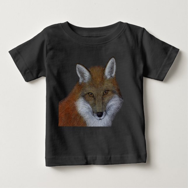 Camiseta Para Bebê Raposa Vermelha (Frente)