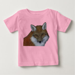 Camiseta Para Bebê Raposa Vermelha