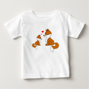 Camiseta Para Bebê Raposas