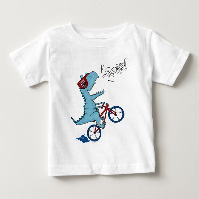 Camiseta Para Bebê Rar T-Rex (Frente)