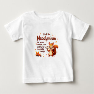 Camiseta Para Bebê Raros Como Neodímio - Ação de Graças de Esquilo Bo