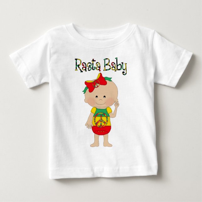 Camiseta Para Bebê Rasta Baby (Frente)